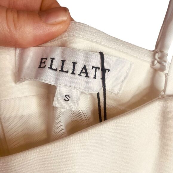 Elliatt Ivory Asymmetrical Hem Starlet Midi Gown Dress - Picture 3 of 11